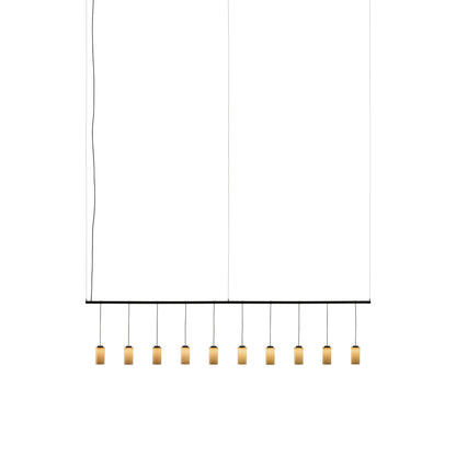 Cirio Linear LED Pendant Light in White Porcelain (132.6-Inch).