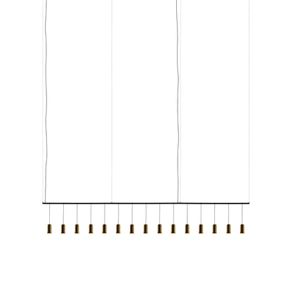 Cirio Linear LED Pendant Light in Polished Brass (198.8-Inch).