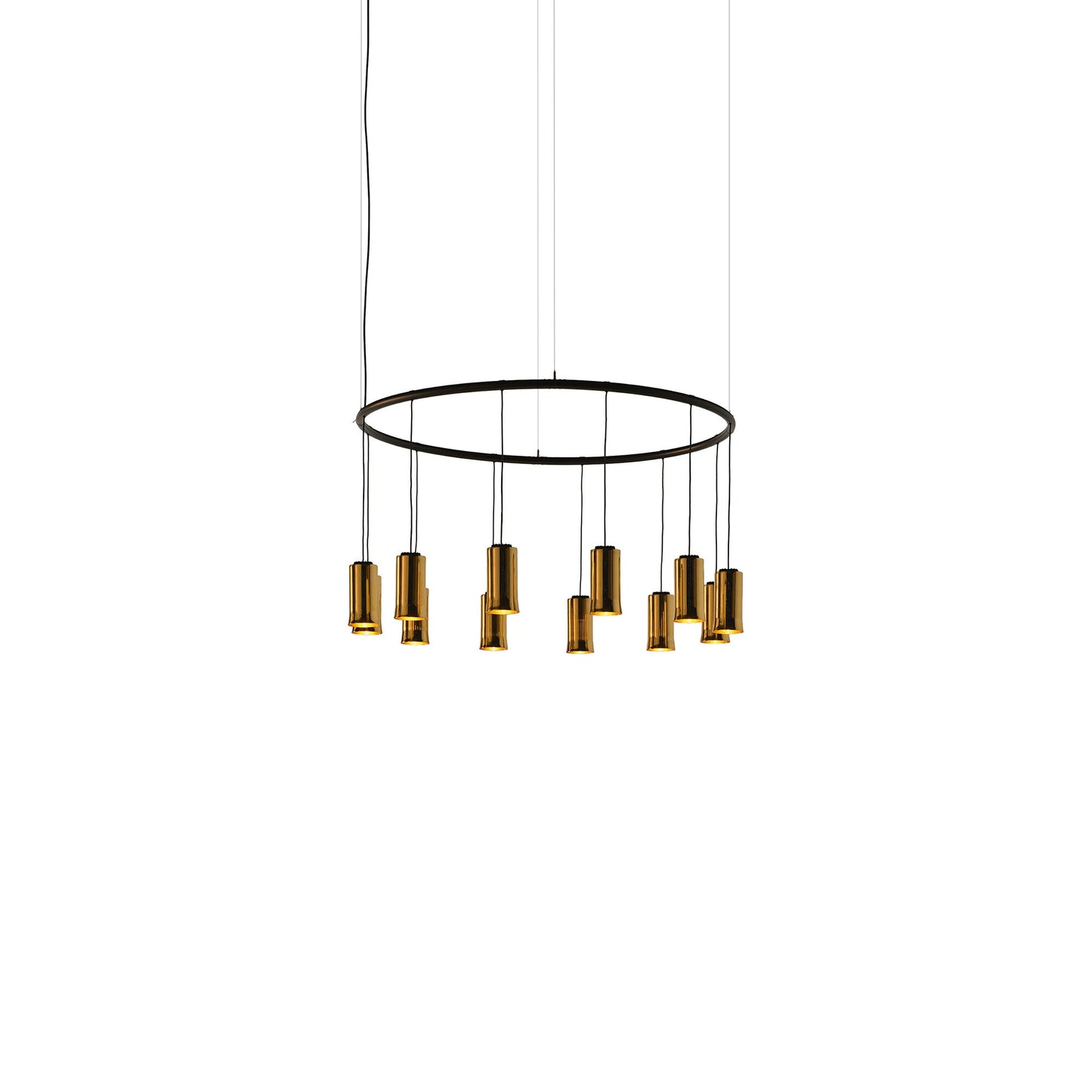 Cirio Rectangular LED Pendant Light in Polished Brass (Small).