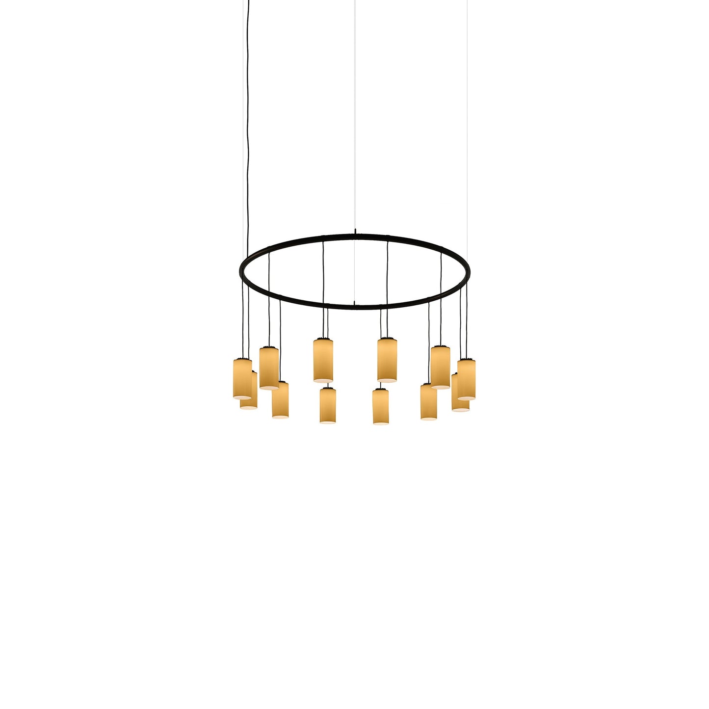 Cirio Rectangular LED Pendant Light in White Porcelain (Small).