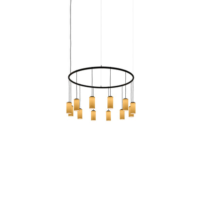Cirio Rectangular LED Pendant Light in White Porcelain (Small).