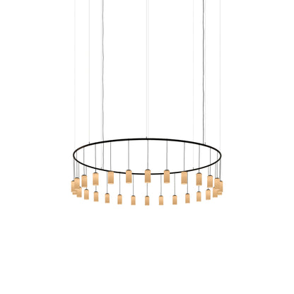 Cirio Rectangular LED Pendant Light in White Opal Glass (Medium).