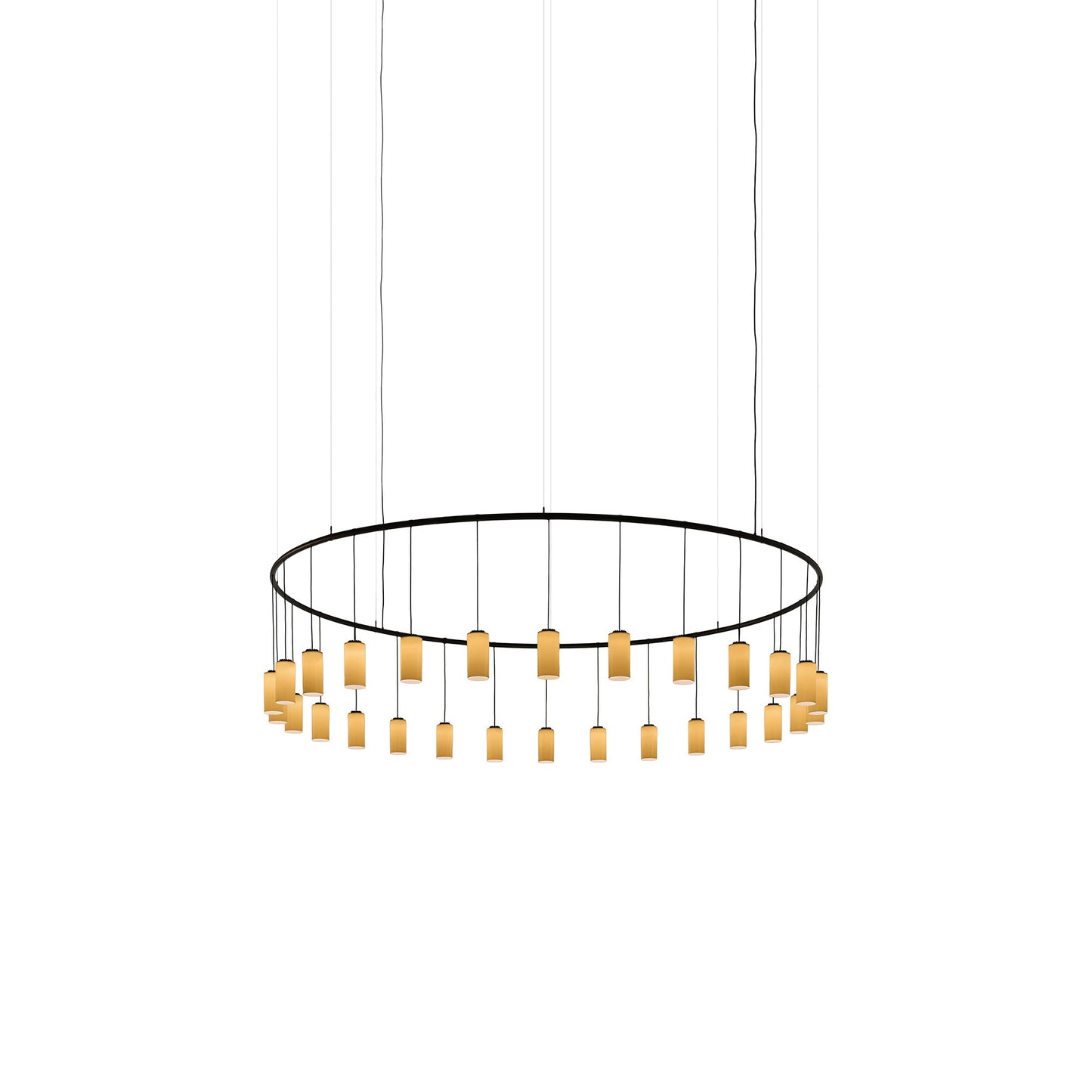 Cirio Rectangular LED Pendant Light in White Porcelain (Medium).