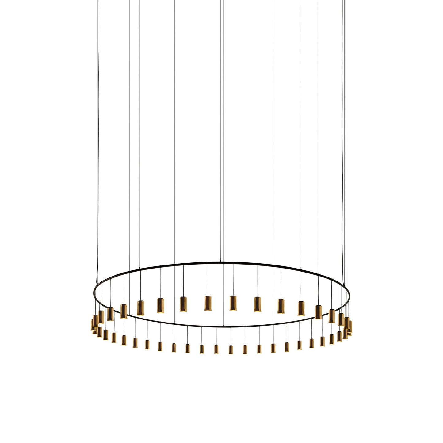 Cirio Rectangular LED Pendant Light in Polished Brass (Large).