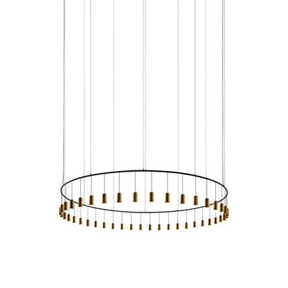 Cirio Rectangular LED Pendant Light in Polished Brass (Large).