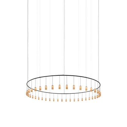 Cirio Rectangular LED Pendant Light in White Opal Glass (Large).