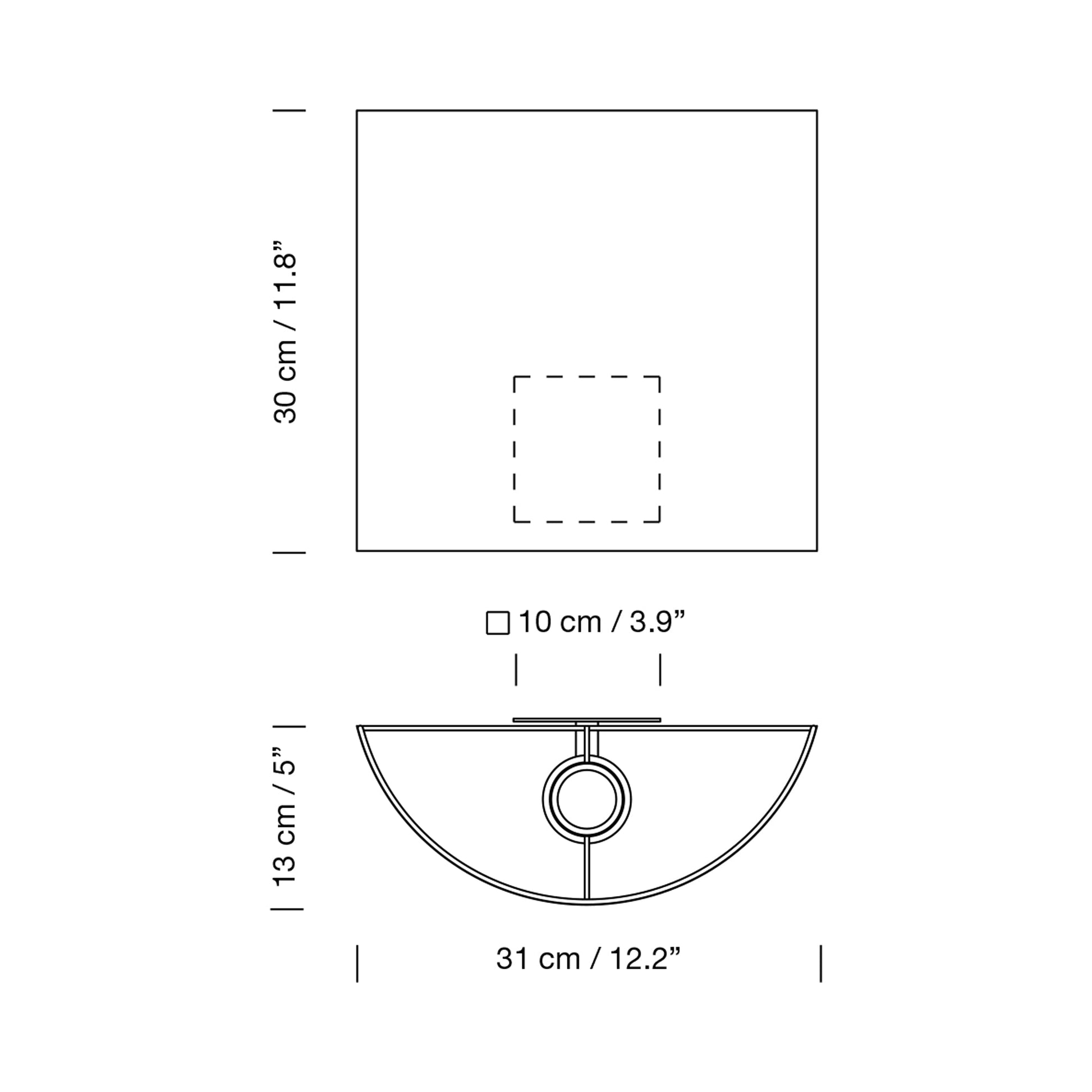 Comodín Wall Light - line drawing.