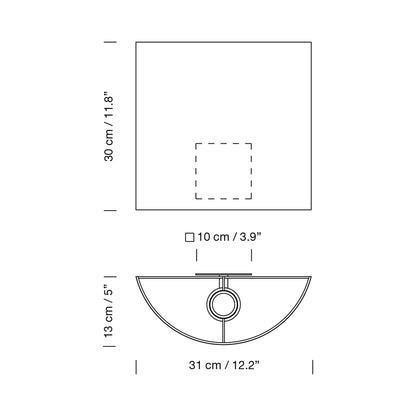 Comodín Wall Light - line drawing.