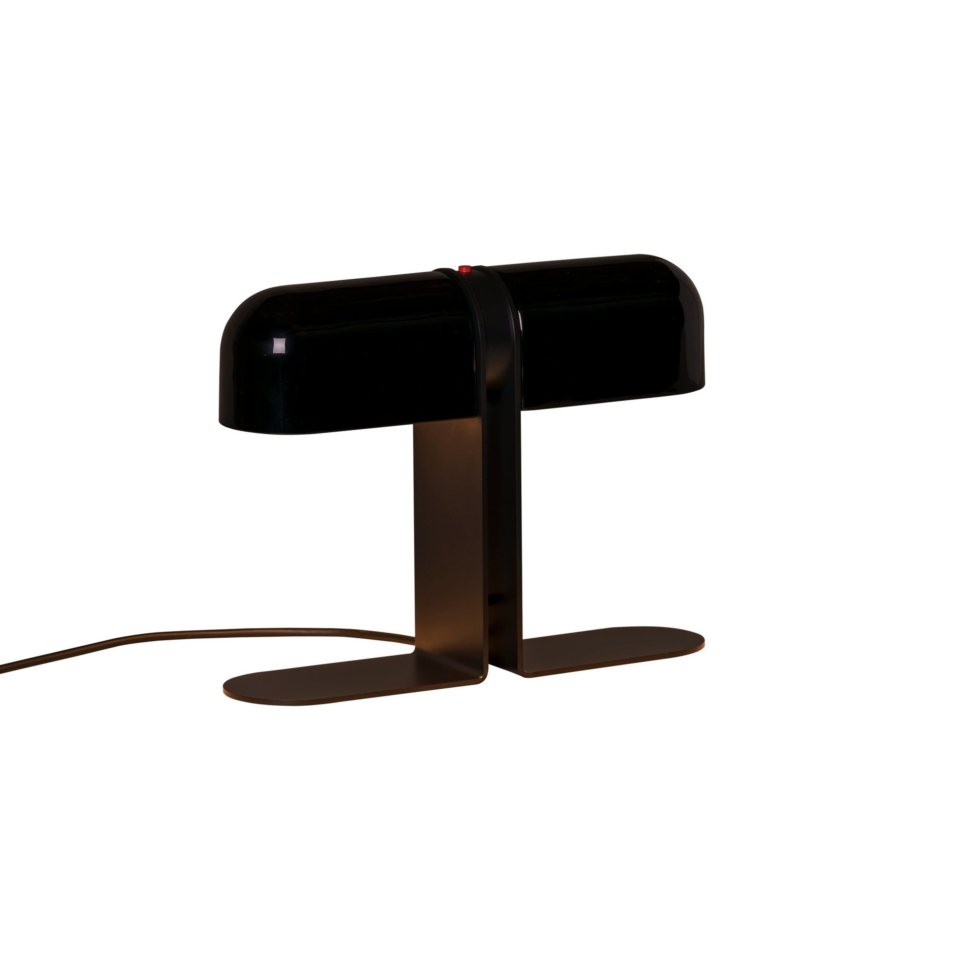 Duo Table Lamp in Opaque Black.