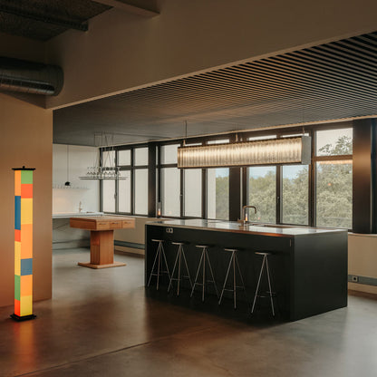 Estadio Linear Pendant Light in breakroom.