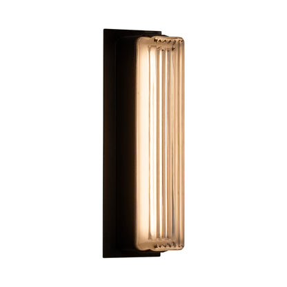 Estadio Outdoor LED Wall Light in Texturized Black.