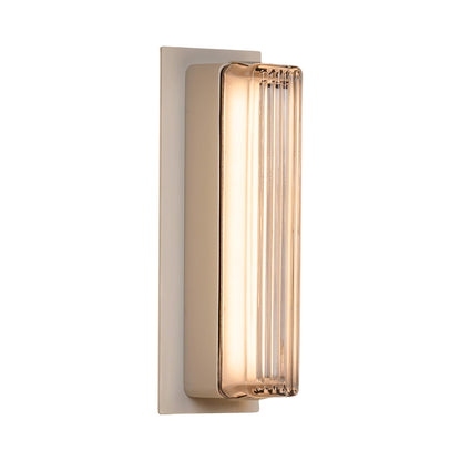 Estadio Outdoor LED Wall Light in Texturized White.