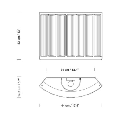 Estadio Wall Light - line drawing.