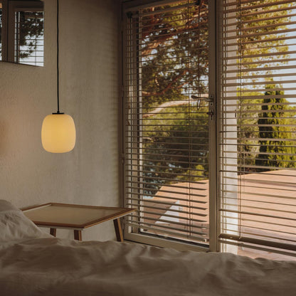 Globo Cesta Pendant Light in bedroom.