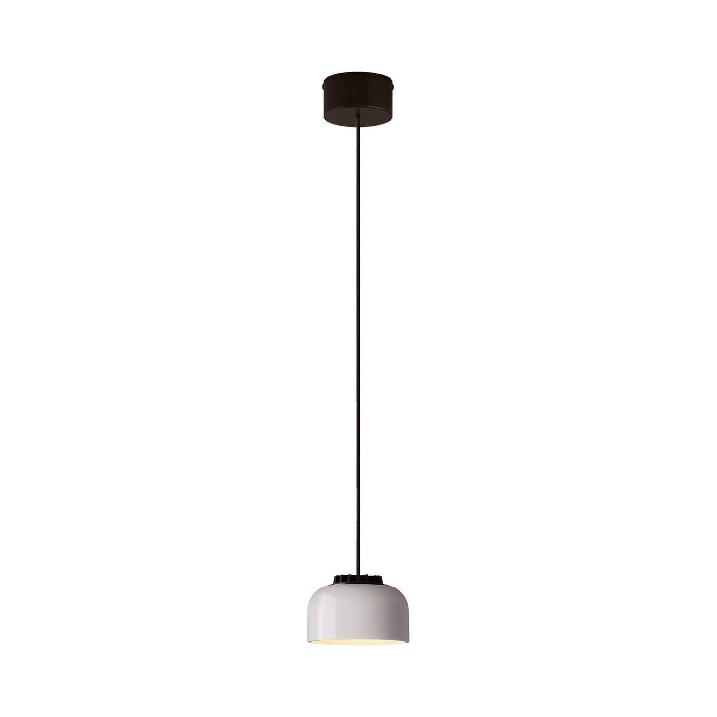 HeadHat Bowl LED Pendant Light in White (Black Surface /Small).