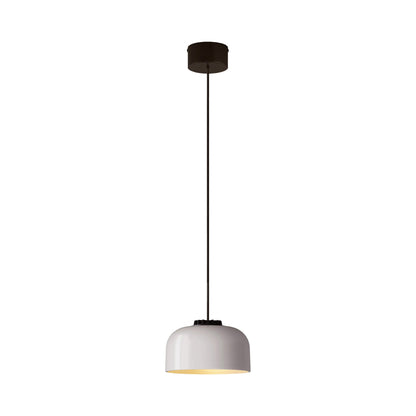 HeadHat Bowl LED Pendant Light in White (Black Surface /Large).