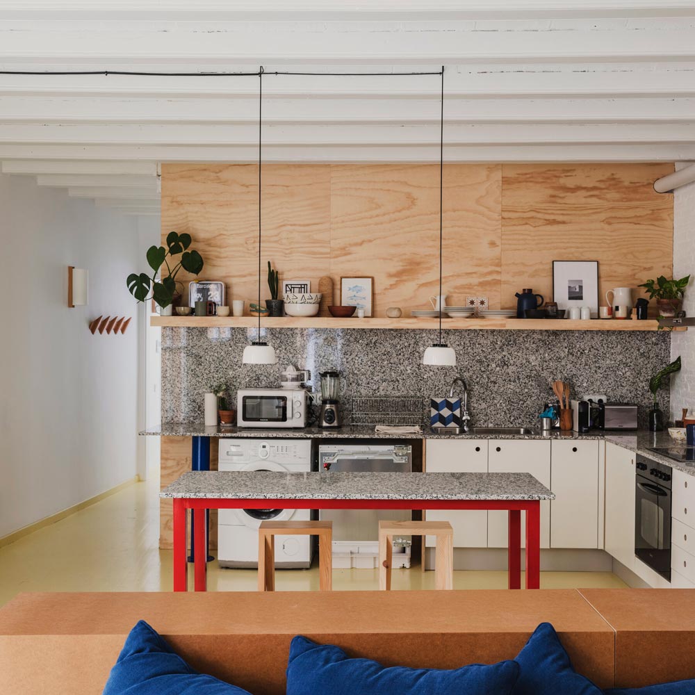 HeadHat Bowl LED Pendant Light in kitchen.