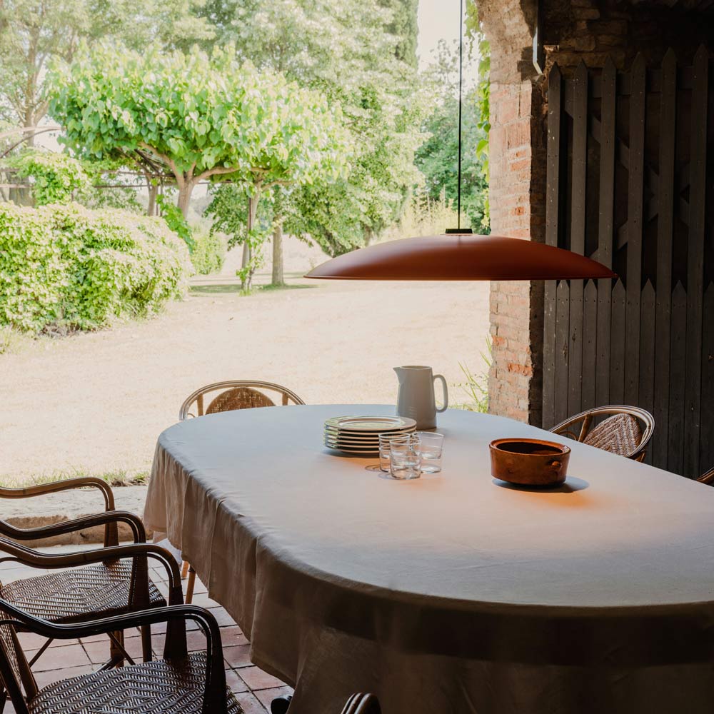 HeadHat LED Pendant Light in garden.