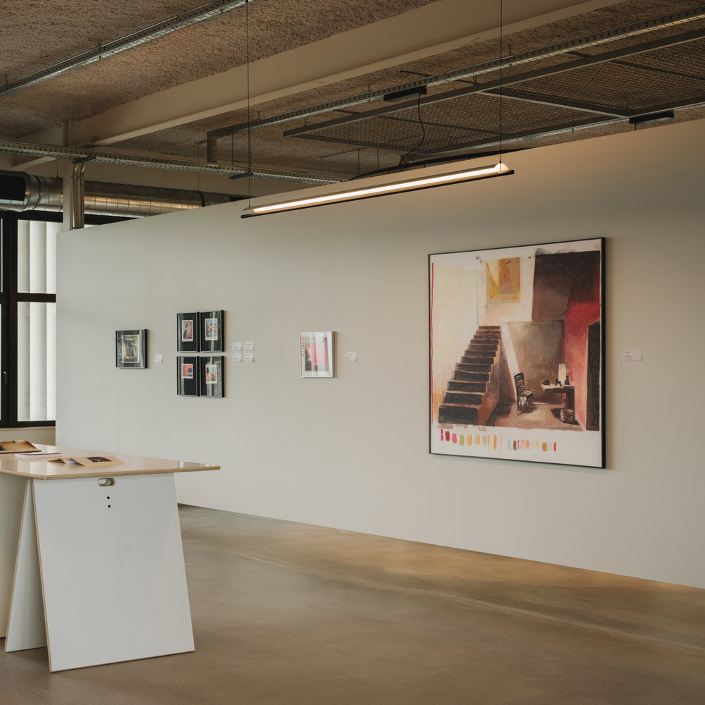 Lámina 165 LED Pendant Light in exhibition.