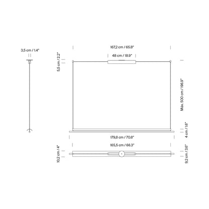Lámina 165 LED Pendant Light - line drawing.