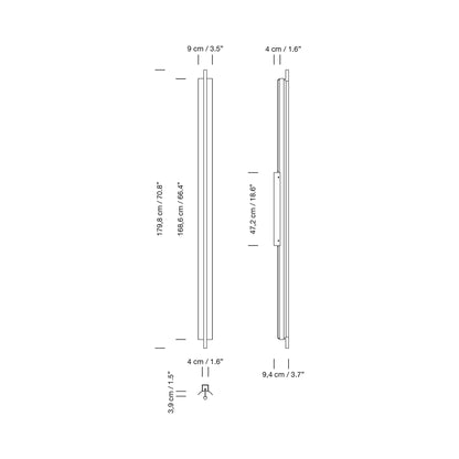 Lámina 165 LED Wall Light in Detail.