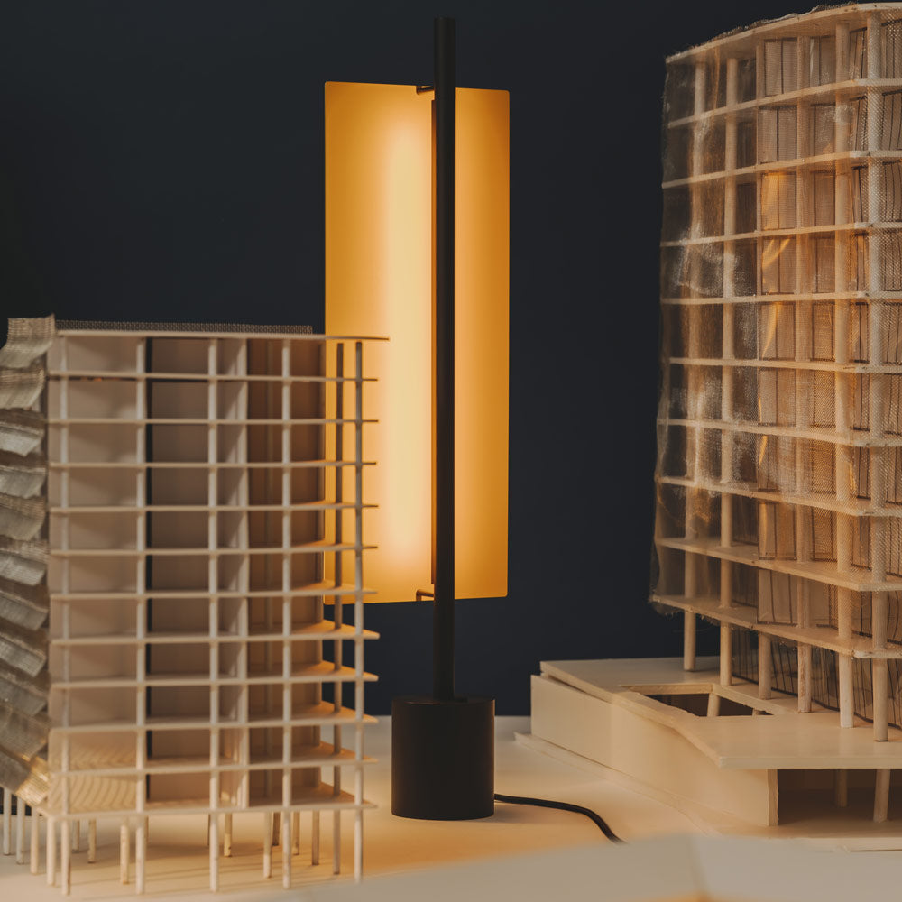 Lámina Dorada 45 LED Table Lamp in Detail.