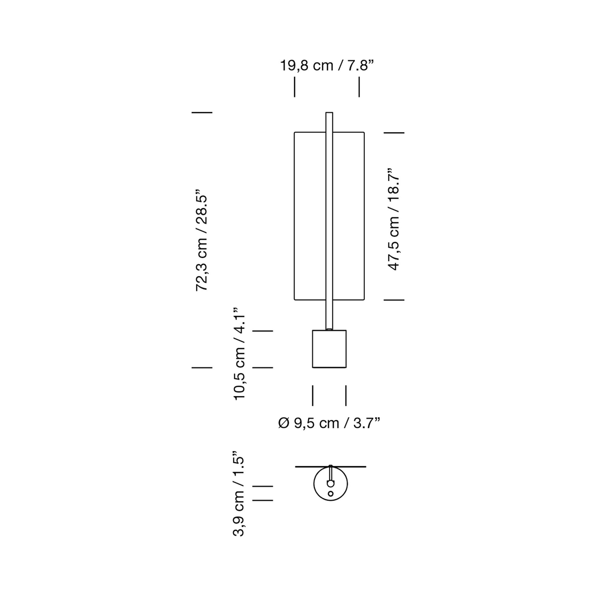 Lámina Dorada 45 LED Table Lamp - line drawing.