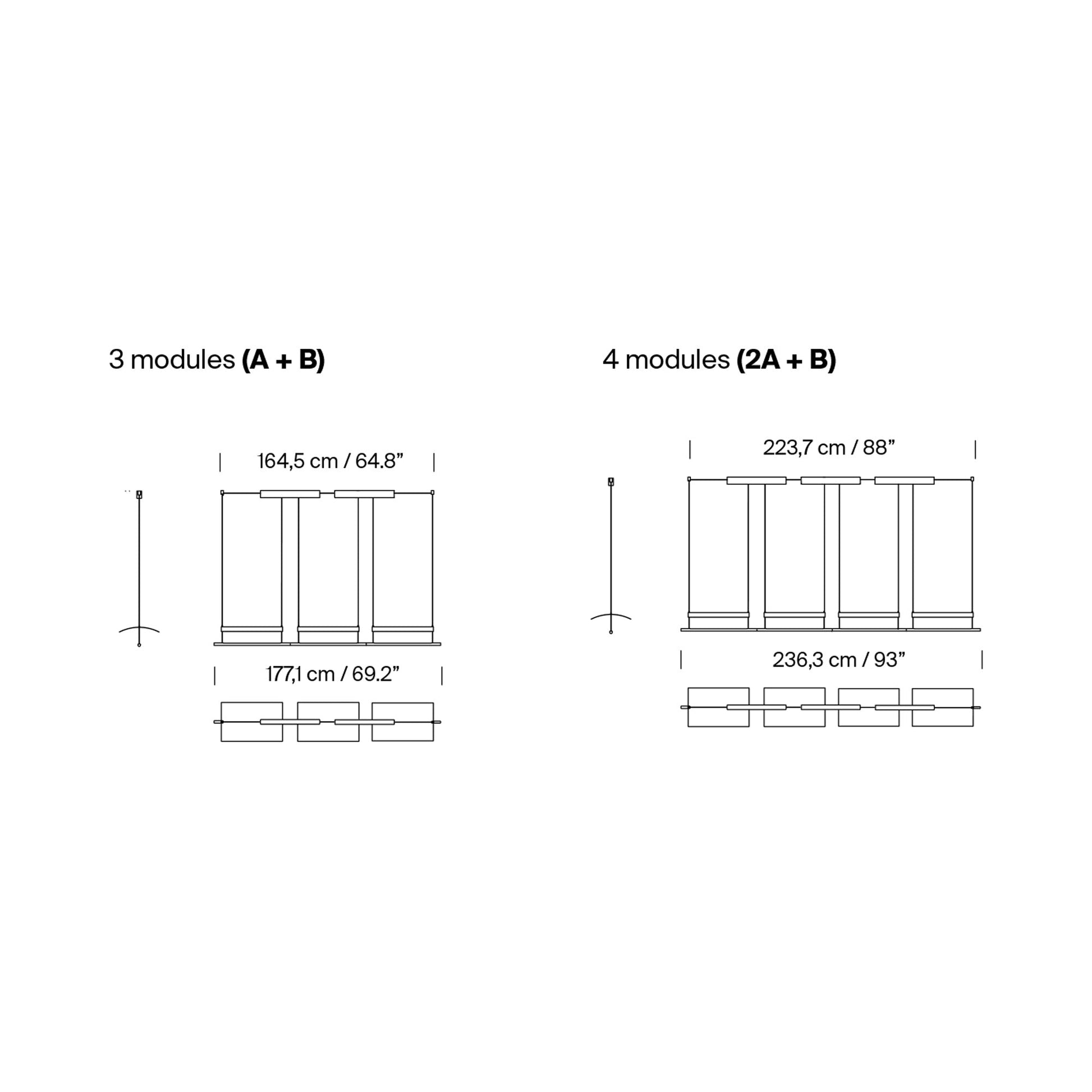 Lámina LED Pendant Light - line drawing.
