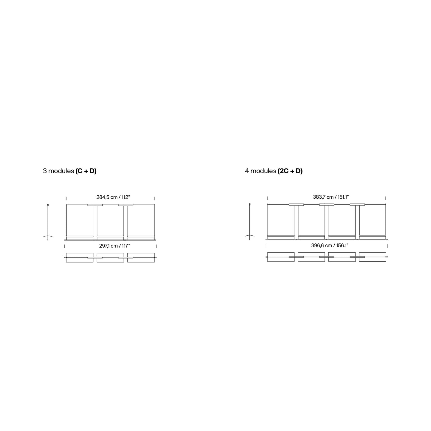 Lámina LED Pendant Light - line drawing.