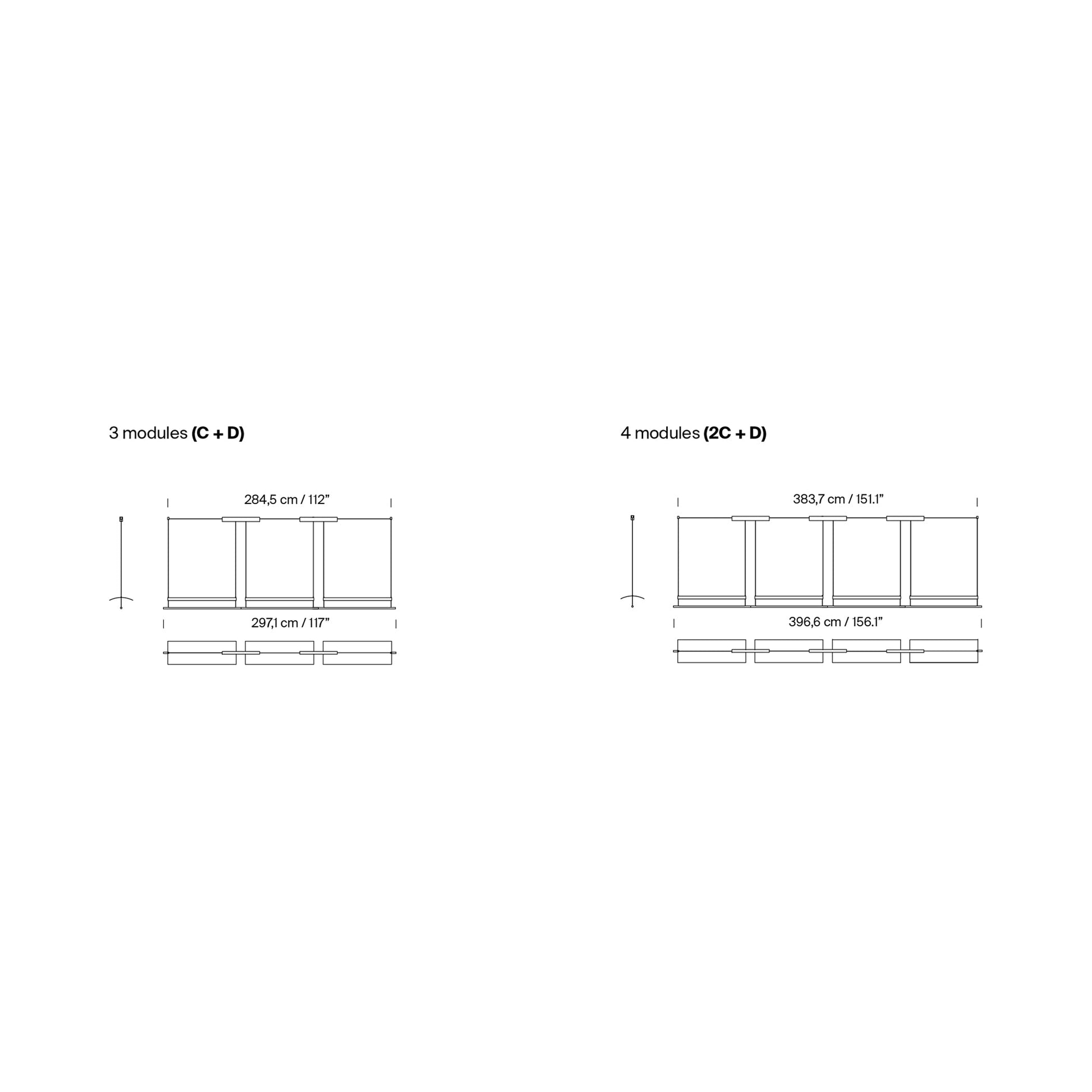 Lámina LED Pendant Light - line drawing.