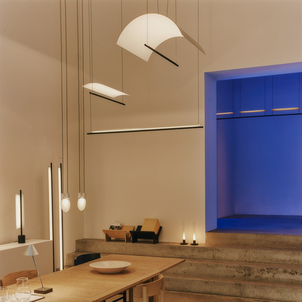 Lámina Mayor LED Pendant Light in showroom.