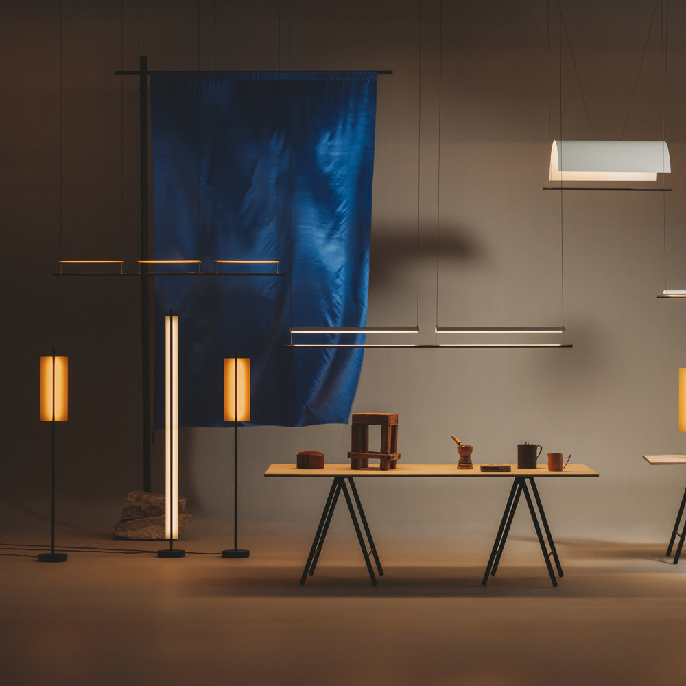 Lámina Mayor LED Pendant Light in showroom.