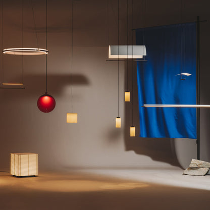 Lámina Mayor LED Pendant Light in showroom.