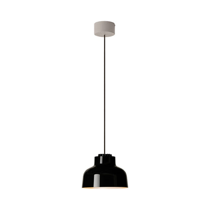 M64 LED Pendant Light in White Surface/Deep Black.