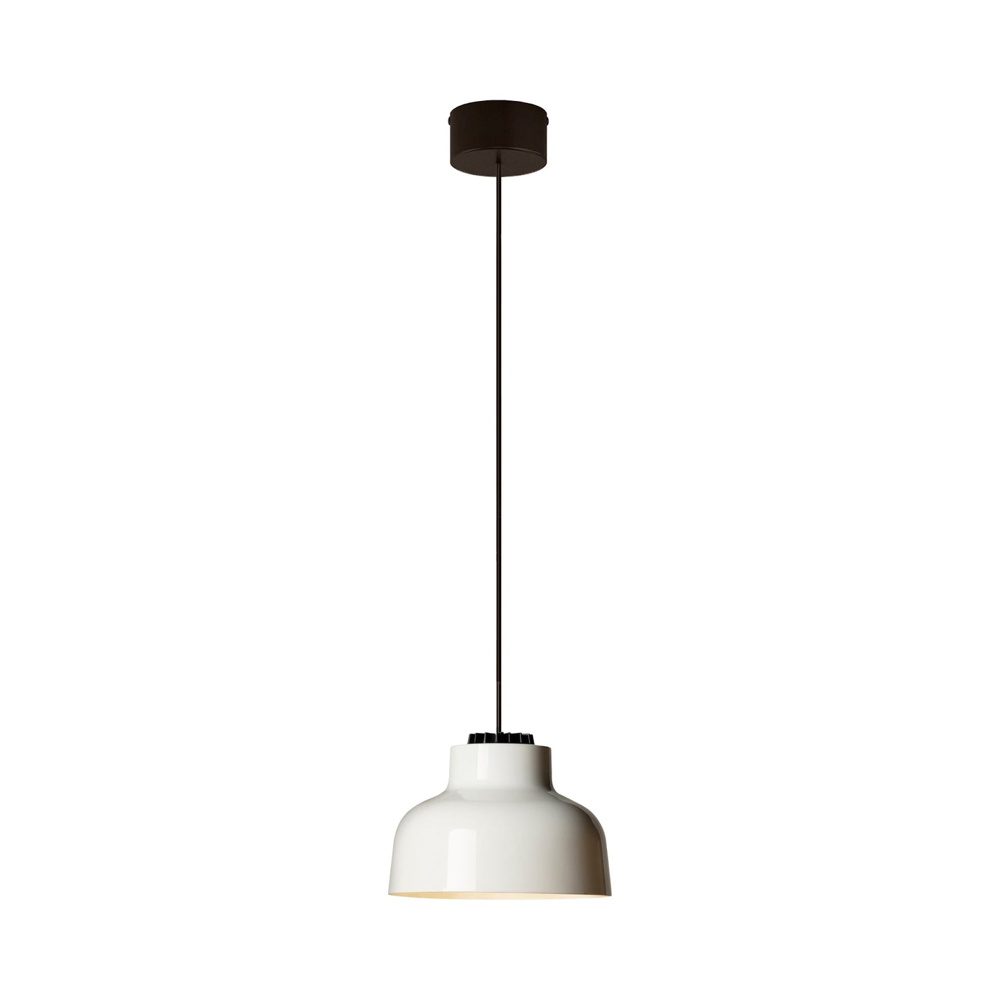M64 LED Pendant Light in Black Surface/Off White.