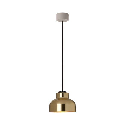 M64 LED Pendant Light in White Surface/Polished Brass.