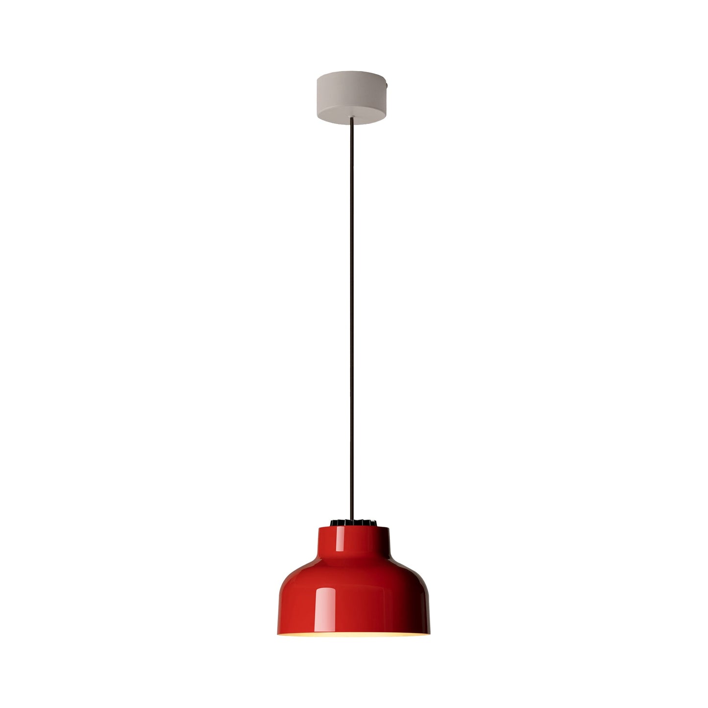 M64 LED Pendant Light in White Surface/Pure Red.