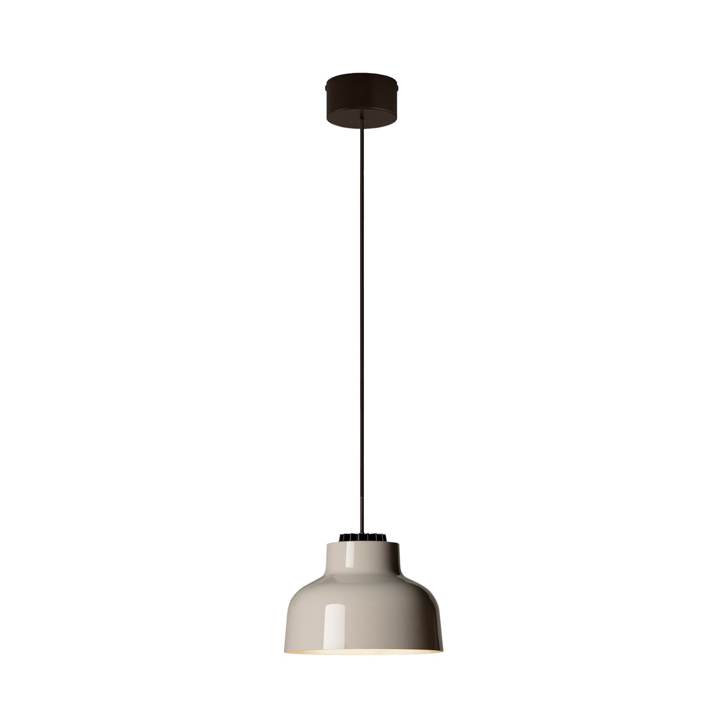 M64 LED Pendant Light in Black Surface/Soft Stone.