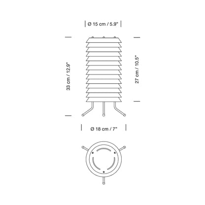 Maija LED Table Lamp - line drawing.
