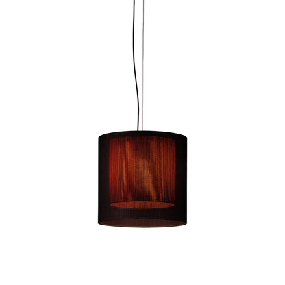 Moaré Pendant Light in Black/Red (Moaré MS/17.9-Inch).