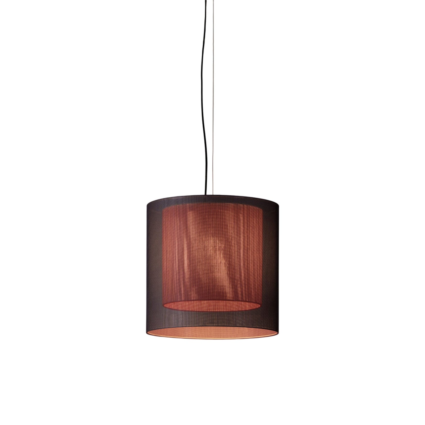 Moaré Pendant Light in Grey/Red (Moaré MS/17.9-Inch).