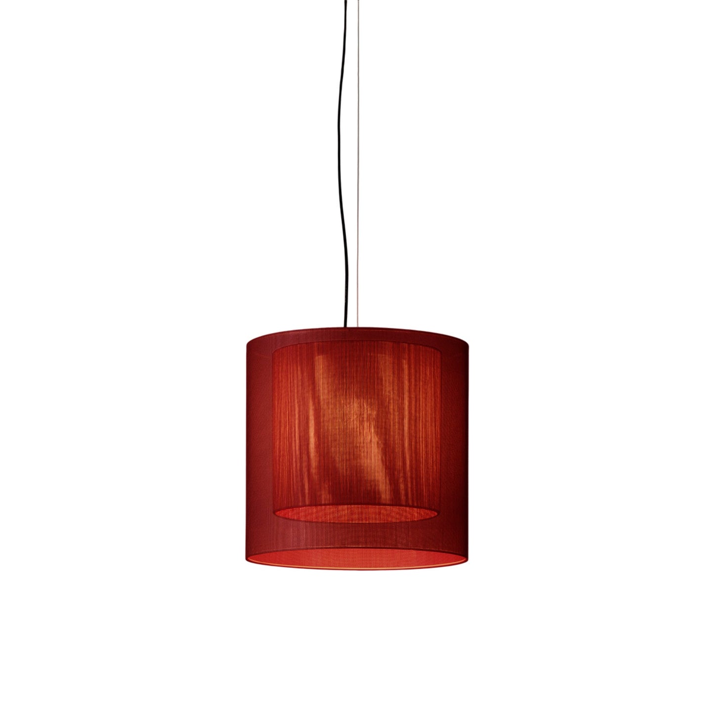 Moaré Pendant Light in Red (Moaré MS/17.9-Inch).