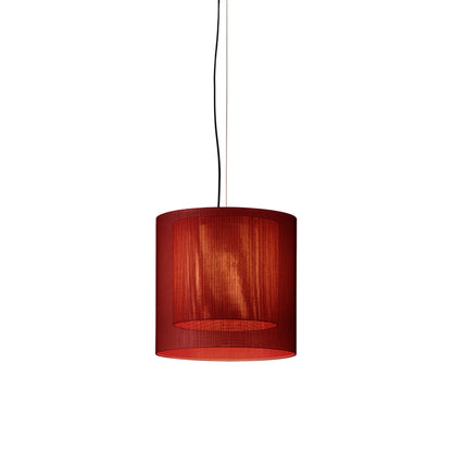 Moaré Pendant Light in Red (Moaré MS/17.9-Inch).