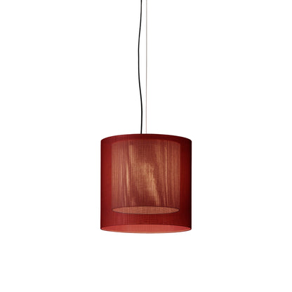 Moaré Pendant Light in Red/Grey (Moaré MS/17.9-Inch).