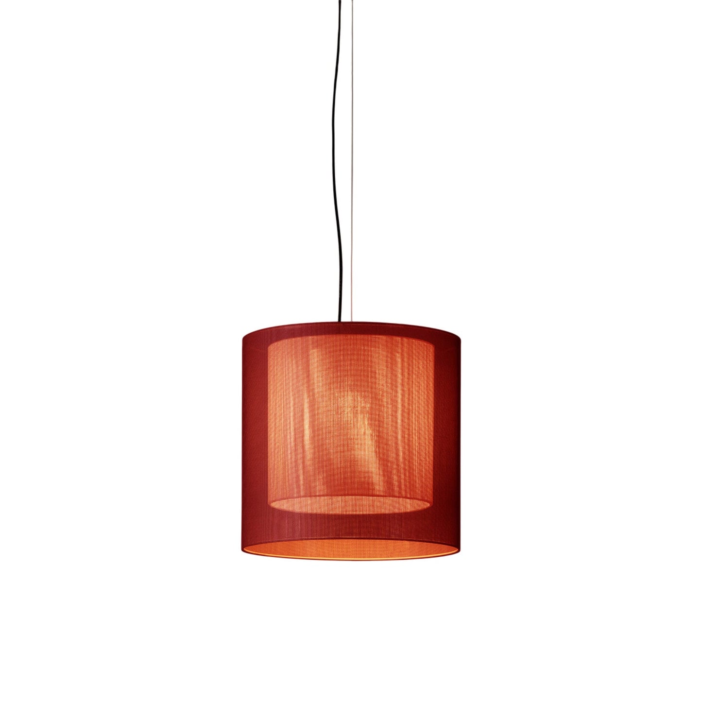 Moaré Pendant Light in Red/White (Moaré MS/17.9-Inch).