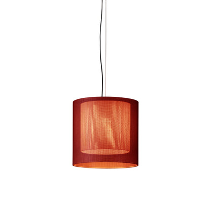 Moaré Pendant Light in Red/White (Moaré MS/17.9-Inch).