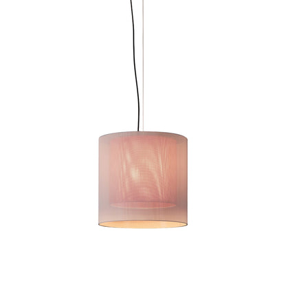 Moaré Pendant Light in White/Red (Moaré MS/17.9-Inch).