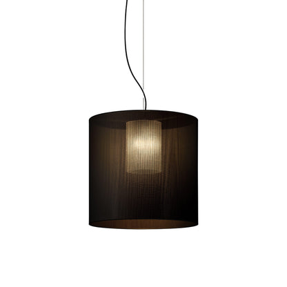 Moaré Pendant Light in Black (Moaré L/24.2-Inch).
