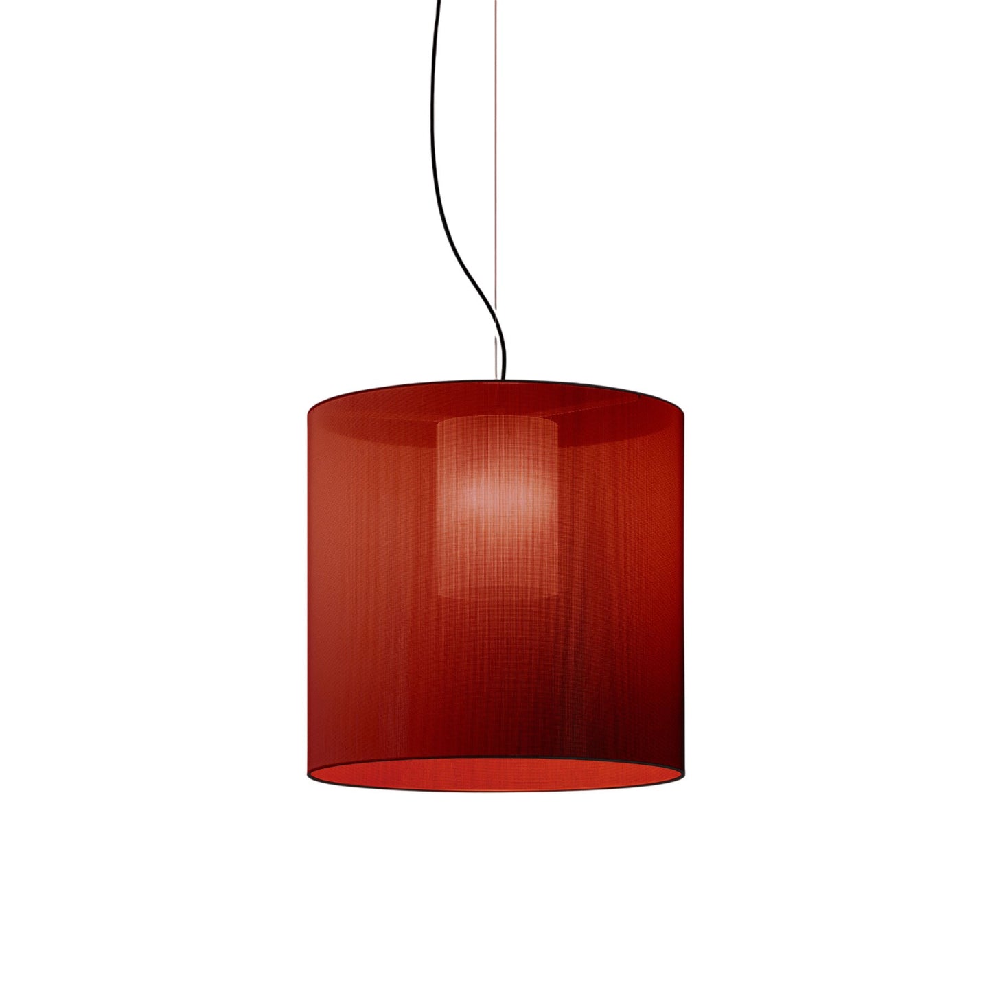 Moaré Pendant Light in Red (Moaré L/24.2-Inch).