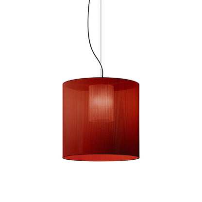 Moaré Pendant Light in Red (Moaré L/24.2-Inch).